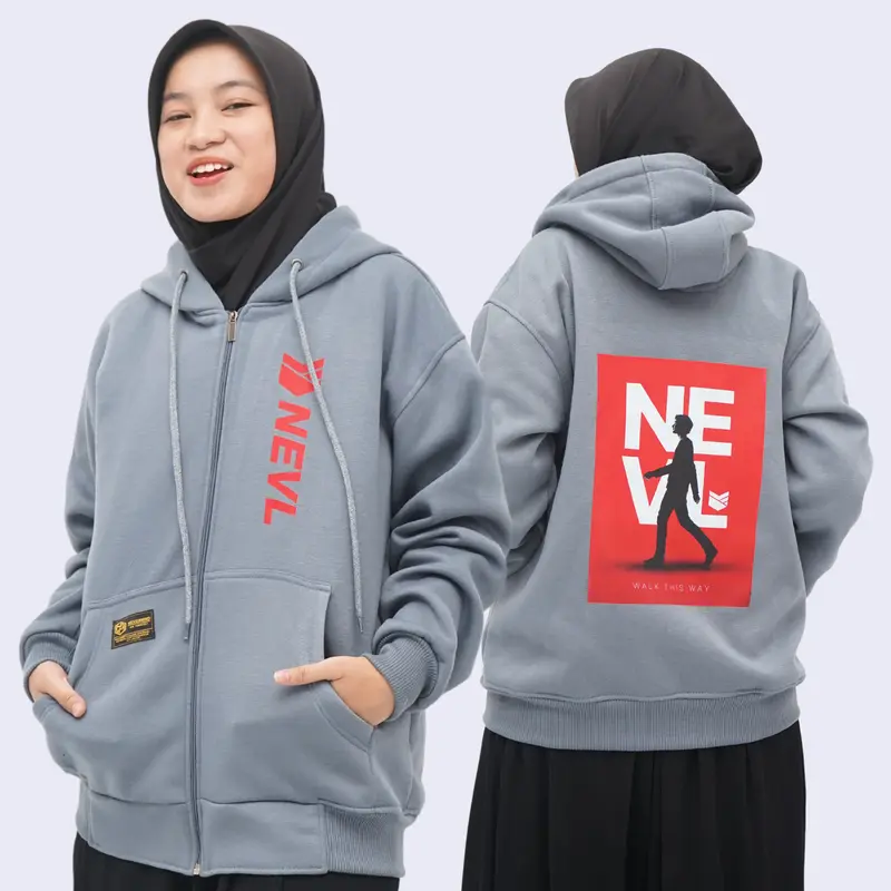 NEVL - Sweater Hoodie Zipper "WTW" Unisex/Pria-Wanita 2