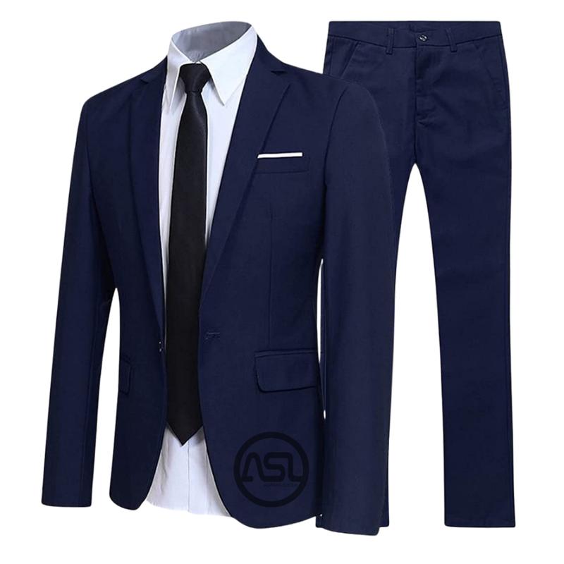 Setelan Jas Pria Formal Slimfit Premium Elegan Stelan Blazer Cowok Hitam Korean Style Casual 2