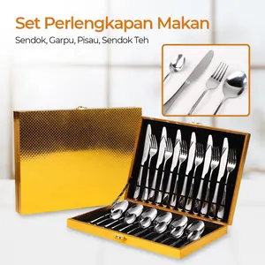 Elegant Life Set Perlengkapan Makan Sendok Garpu Pisau Cutlery 24 PCS - JA24