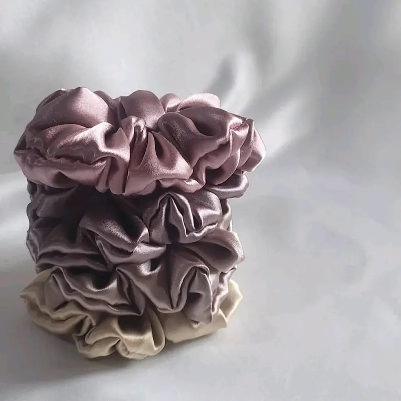 Isi 8Pcs Scrunchie satin Uk.small Ikatrambut scrunchie cepol hijab korea 7