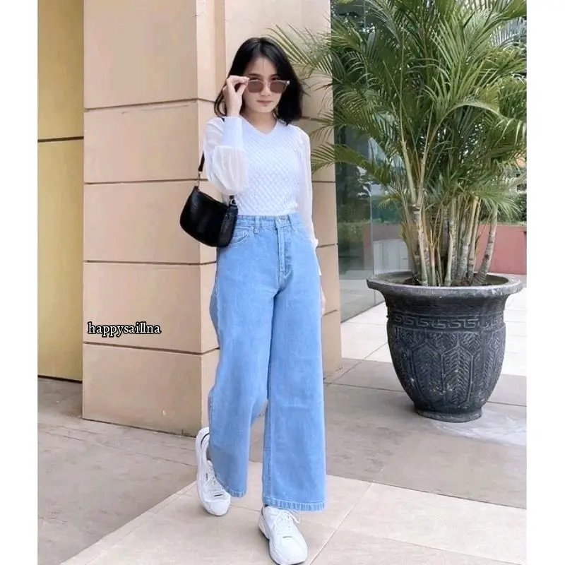 Celana Hightwaist Kulot Mozza Jeans Wanita Terbaru