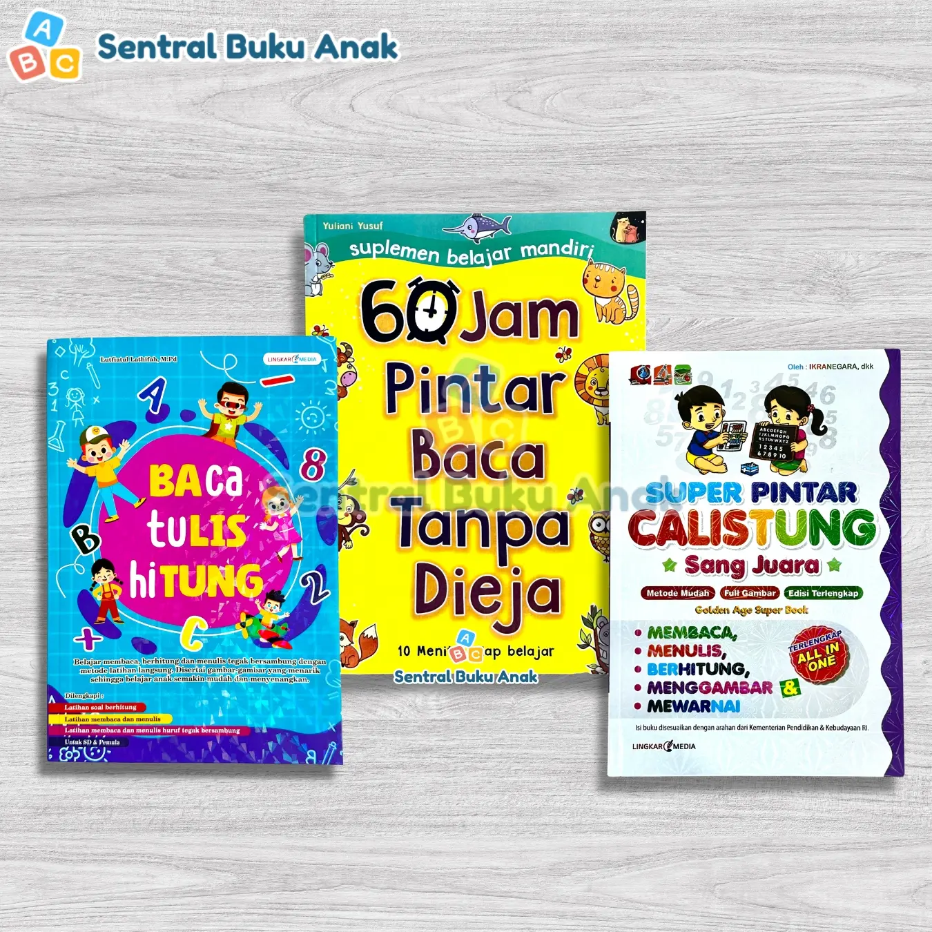 [PAKET ISI 3 BUKU] Buku 60 Jam Pintar Baca Tanpa Dieja | Calistung | Balistung | Full Color