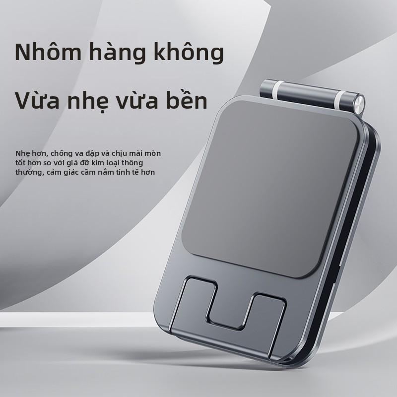 Giá đỡ điện thoại bằng hợp kim nhôm để bàn, gấp gọn dễ mang theo, dùng cho phát trực tiếp và học online, tiện lợi cho người lười, hỗ trợ iPad/máy tính bảng, dụng cụ tuyệt vời để xem phim.