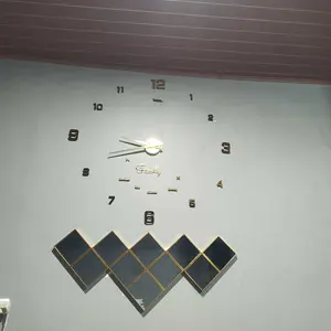 COD Jam Dinding Jumbo  80-150 cm Besar Raksasa Giant Wall Clock DIY Dekorasi Kamar Aesthetic Black Gold Silver