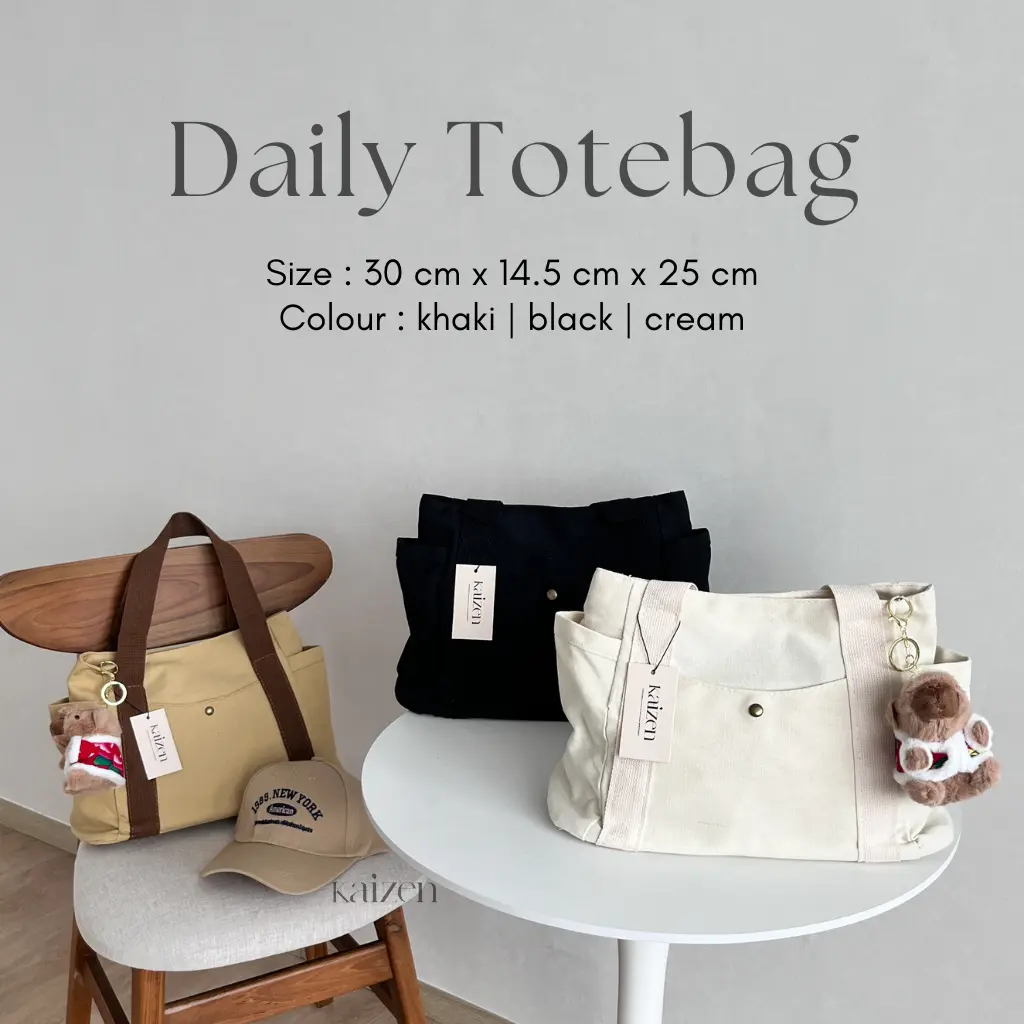 KAIZEN | Daily Totebag | Totebag Unisex | Totebag Kanvas