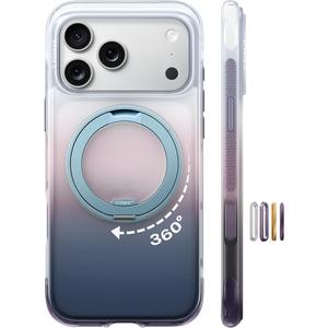 「TORRAS Ostand O3 Air」【エアバッグ保護・自然に溶け込むグラデーション】 MagSafe対応 360°回転スタンド 縦横両対応 ワイヤレス充電 日常の記録・撮影に最適 軽量 耐衝撃 iPhone 17 Pro Max 用 ケース 指紋防止 フジ・グラデパーブル