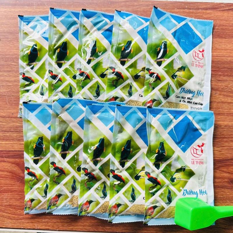 (Combo 10 gói) dưỡng hót Lê Thịnh gói 100gr, cám chim hút mật cao cấp chính hãng