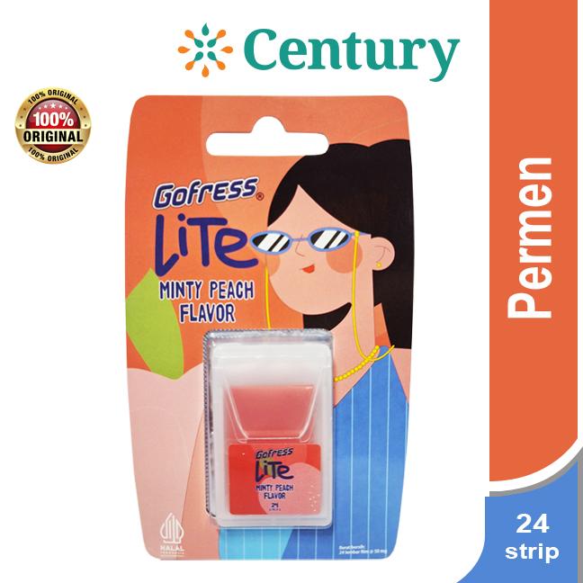 Gambar GOFRESS LITE MINTY PEACH 24STRIP PERMEN / PERMEN TENGGOROKAN / MAKANAN / PERMEN dari Apotik Century Kota Administrasi Jakarta Pusat Tokopedia