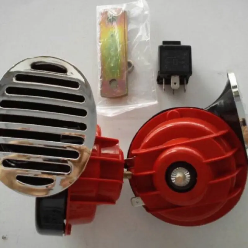 Klakson Motor dan Mobil 12 Volt Waterproof Anti Air ngebass plus Relay Variasi Aksesoris Motor Klakson Double 1