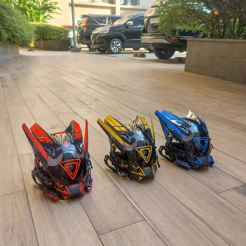 Cyberpunk Mask V6 Triangle LED Full Custom High Quality 0