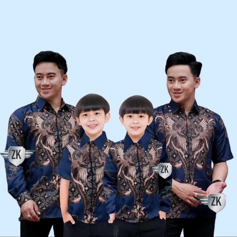 Baju Batik Ayah Dan Anak Cowok Lengan Panjang Pendek Usia 2 Sampai 10 Tahun Motif Terbaru Bahan Premium Couple Batik Keluarga Ayah Dan Anak Laki-laki Kekinian Halus 0