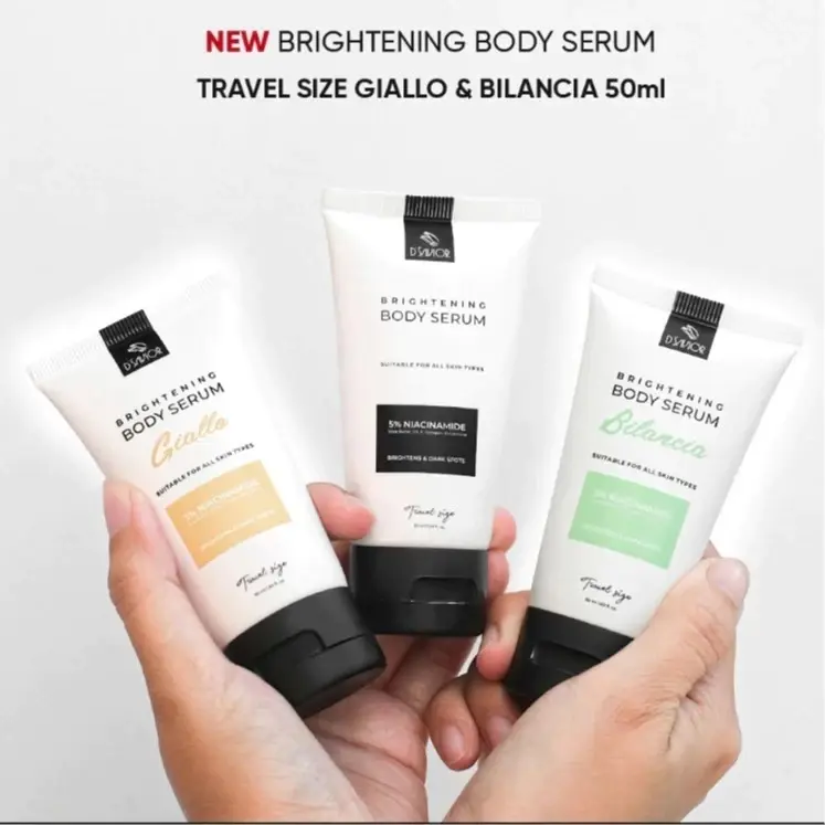 D'SAVIOR Body Serum Brightening Niacinamide 5% Ukuran Travel 50ml - Mencerahkan Memudarkan Bekas Luka 0