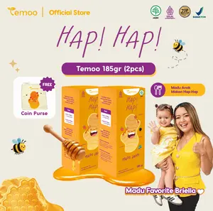 [DAPAT COIN PURSE] Paket Gemoy B - Temoo Hap Hap Madu Jamu [Set 2x 185 gr] - Nutrisi Madu Anak Sehat Vitamin Kids - Temulawak Unagi (Ikan Sidat) Omega 3 & 6 T44