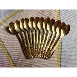 Sendok Makan Stainless 1 Lusin / Sendok Makan Dewasa Anak Anak Warna Gold Silver / Sendok makan Ukuran Standar & MIni