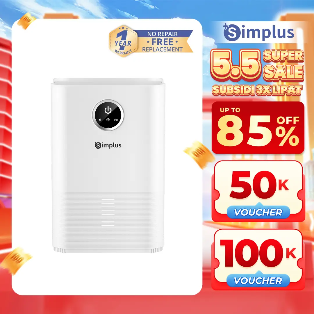 【GUNCANG 5.5 SUBSIDI 3X LIPAT】SIMPLUS Dehumidifier 1L DEHUMIDIFIER Kecil Kantor Rumah Dehumidifikasi Pengeringan Hening Tahan Lembab Hemat Daya CUSH004