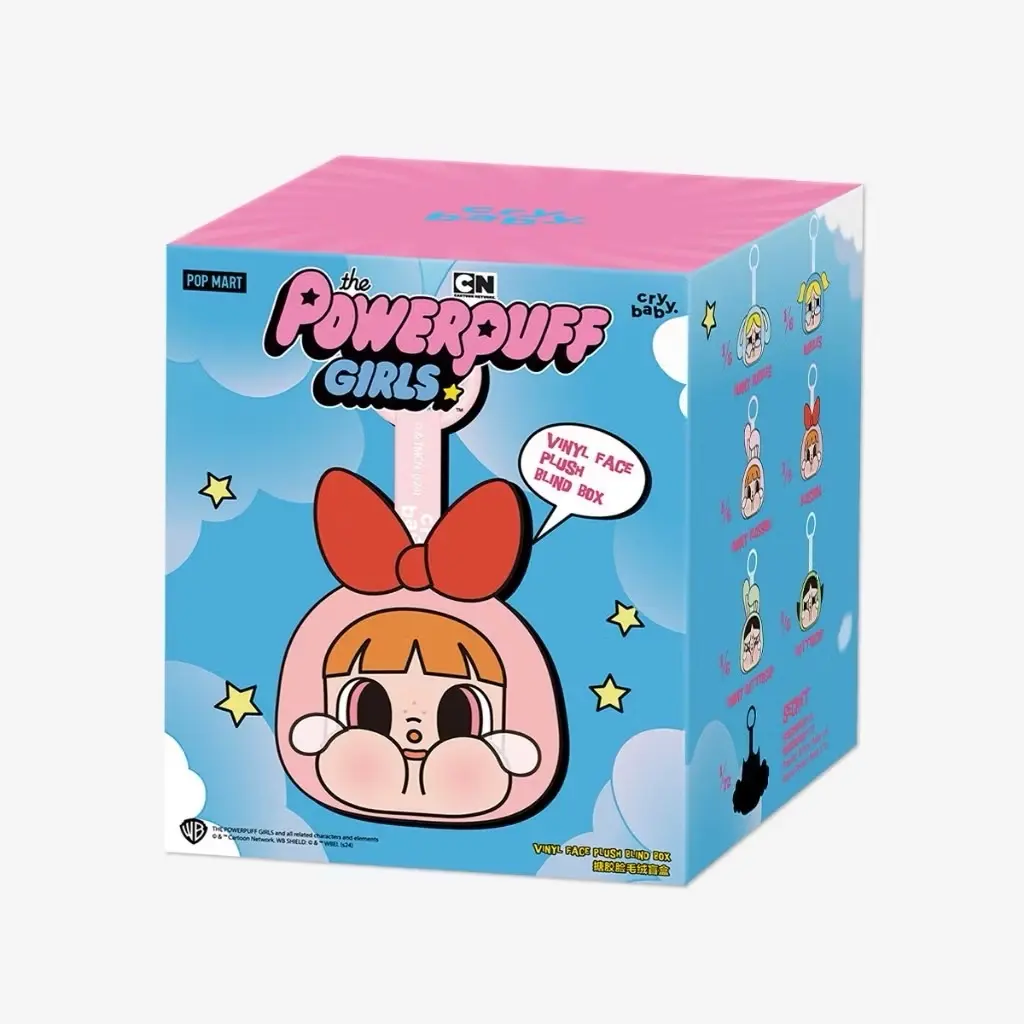 Popmart crybaby x powerpuff girl series - vinyl face plush blind box