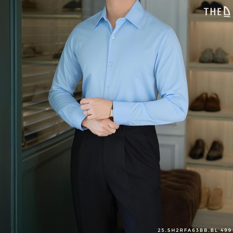  Áo sơ mi nam The D chất liệu Bamboo Blend cao cấp form regular fit size S-2XL 25.SH2RFA63BB 