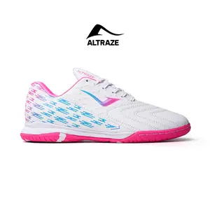 Altraze - Sepatu Futsal Altraze Blaze Pro Putih Pink Original Ringan & Anti Slip Rubber Outsole