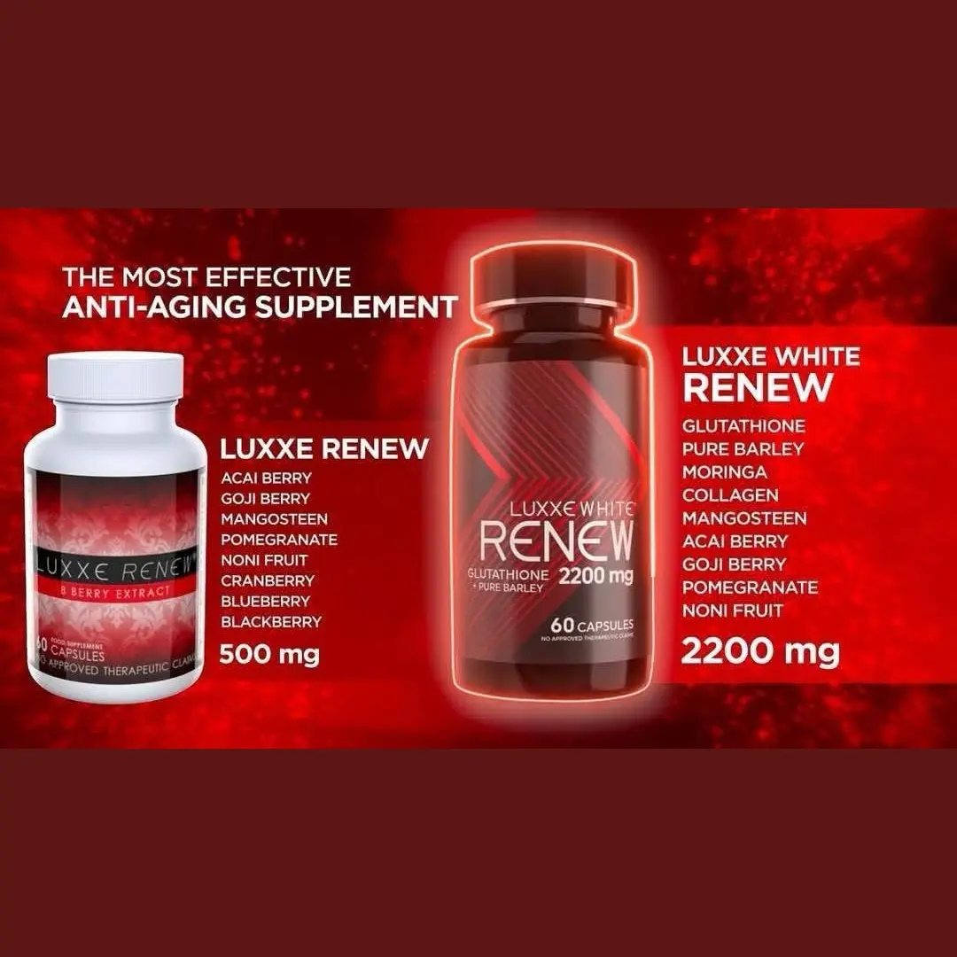 LUXXE WHITE RENEW with Glutathione & Pure Barley 2200mg 60capsule Supplement Berry - TikTok Shop Philippines LUXXE WHITE RENEW with Glutathione & Pure Barley 2200mg 60capsule Supplement Berry - TikTok Shop Philippines