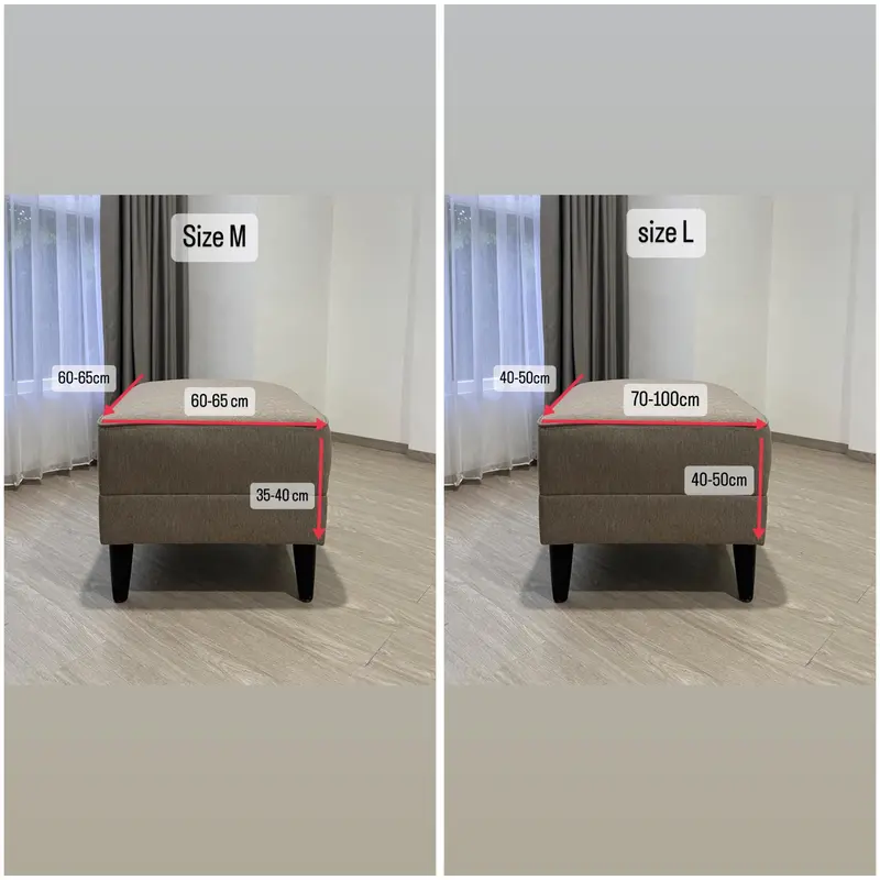 sarung stook kotak / cover stool kotak / sarung puff kotak 2