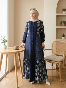 Baju Lebaran Simpel Tapi Elegan untuk Tampilan Mewah dan Stylish Motif Cap Malaman Rempel Bawah