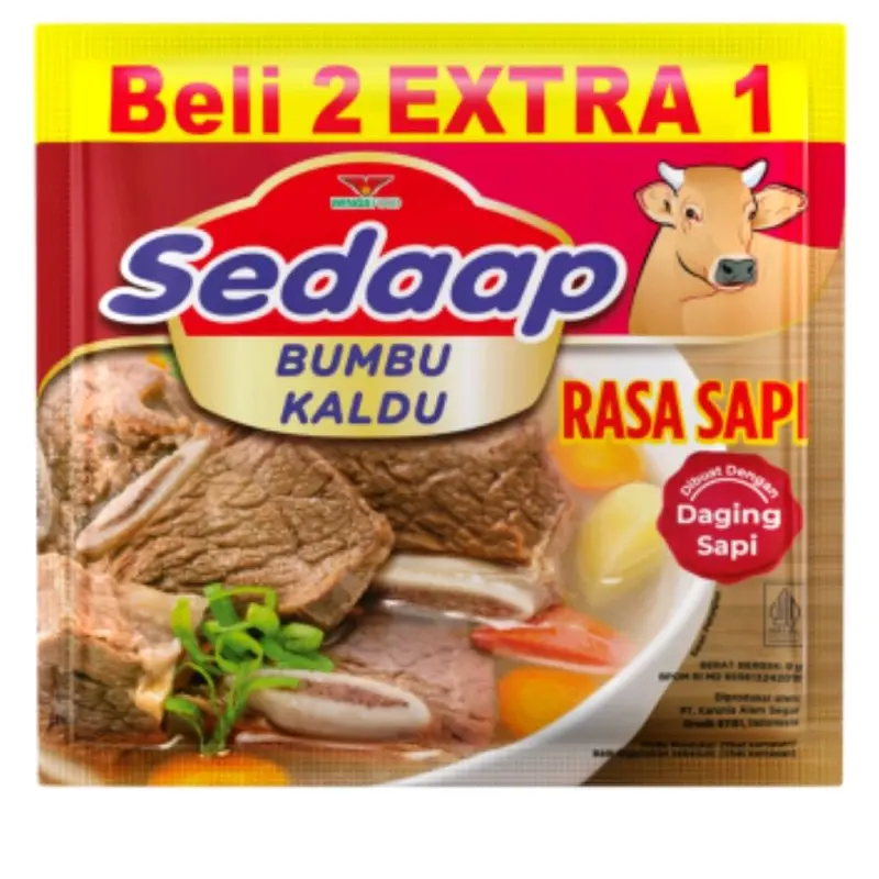SEDAP BUMBU KALDU 108PCS netto 9 Gram varian sapi dan varian ayam [Bisa MiX] Bubuk Kaldu Bahan Penyedap Msg Masakan 8