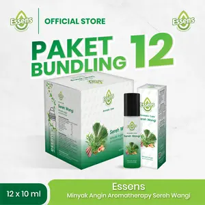 Essens Paket Bundling 12 Minyak Angin Aromatherapy Sereh Wangi 10 ml - 12 pcs