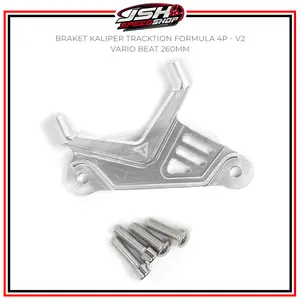 Braket Kaliper Depan Tracktion Formula 4P CNC 220mm 260mm 300mm Mio Soul Smile Sporty Aerox Beat Vario Fino Nmax Ninja R RR RX