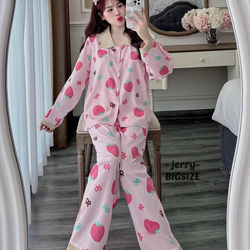 [BIGSIZE] Đồ Ngủ Tay Dài Chất Liệu Mango Jerry Home 1