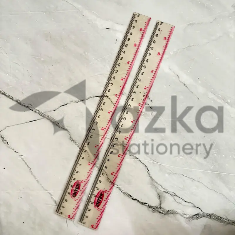 Azka Stationery SELUSIN ( 12 PCS ) Penggaris Plastik Mika 30 Cm 1
