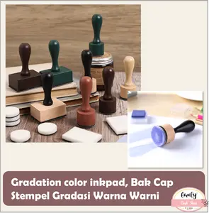 LovelyCraftStore | Sponge Dauber Wooden Stick Kayu, Bantalan Stempel Spon, Stamp Ink Applicator Mixing Cap Stempel untuk Jurnal Scrapbooking Tool Deco Art