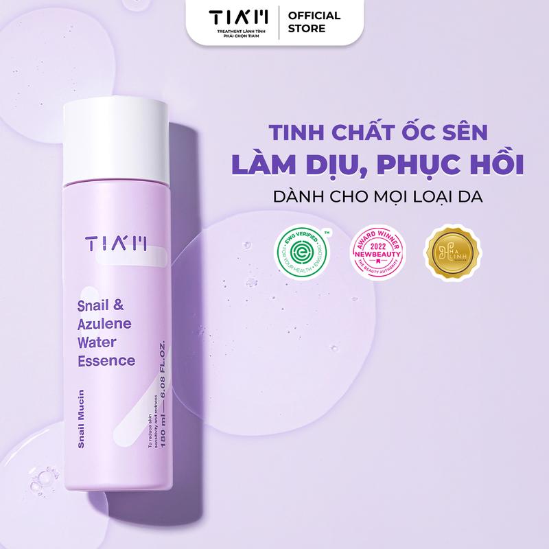 [KOL] - Tinh Chất Dịch Lọc Ốc Sên Hỗ Trợ Làm Dịu Và Hỗ Trợ Phục Hồi Dành Cho Da Dầu Mụn, Nhạy CảmTIA'M Snail & Azulene Water Essence 180ML Nữ 7