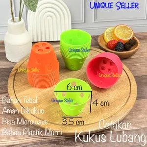[Isi36] Cetakan Kue Kukus Lubang Plastik / Cetakan Kue Kukus Lubang / Cetakan Kue Mangkok / Cetakan Bolu Kukus Lubang BL Product isi 12