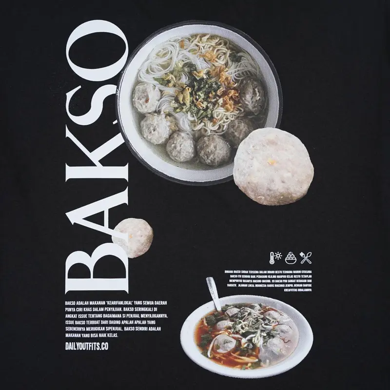 Dailyoutfits Kaos Local Food Bakso 5