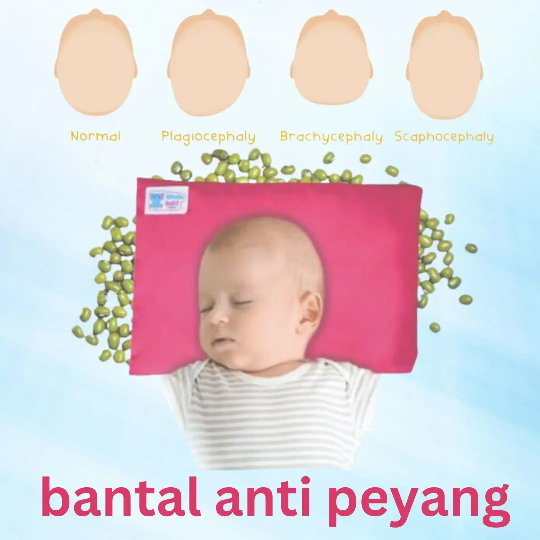 Bantal bayi peyang WB JS  FREE KONSULTASI- bantal bayi anti peang bantal peyang bayi - bantal newborn -bantal bayi anti peyang - bantal bayi anti peang - bantal kacang hijau Bunda