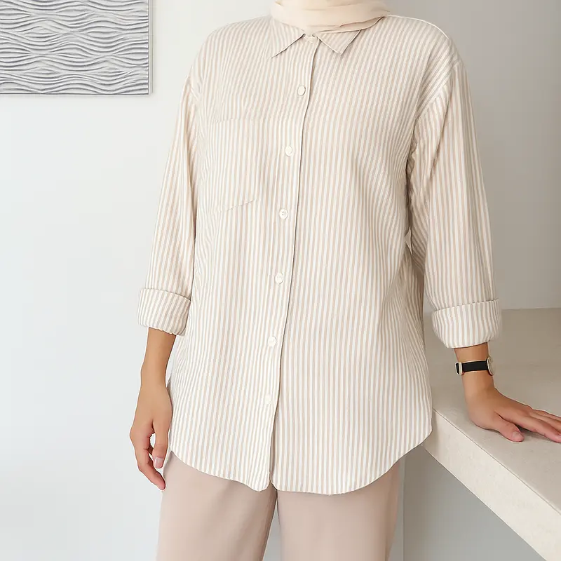 Fukutani Kemeja Salur Oversize - P1077 2