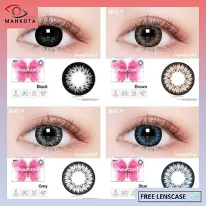 Softlens X2 innocent Normal & Minus (-0.50 SD -6.00) Made In Korea By Exoticon Big Eyes Dia 16MM Best Seller! Natural Soflens Grey Black Blue Brown Magister Mystic Eyes Dubai