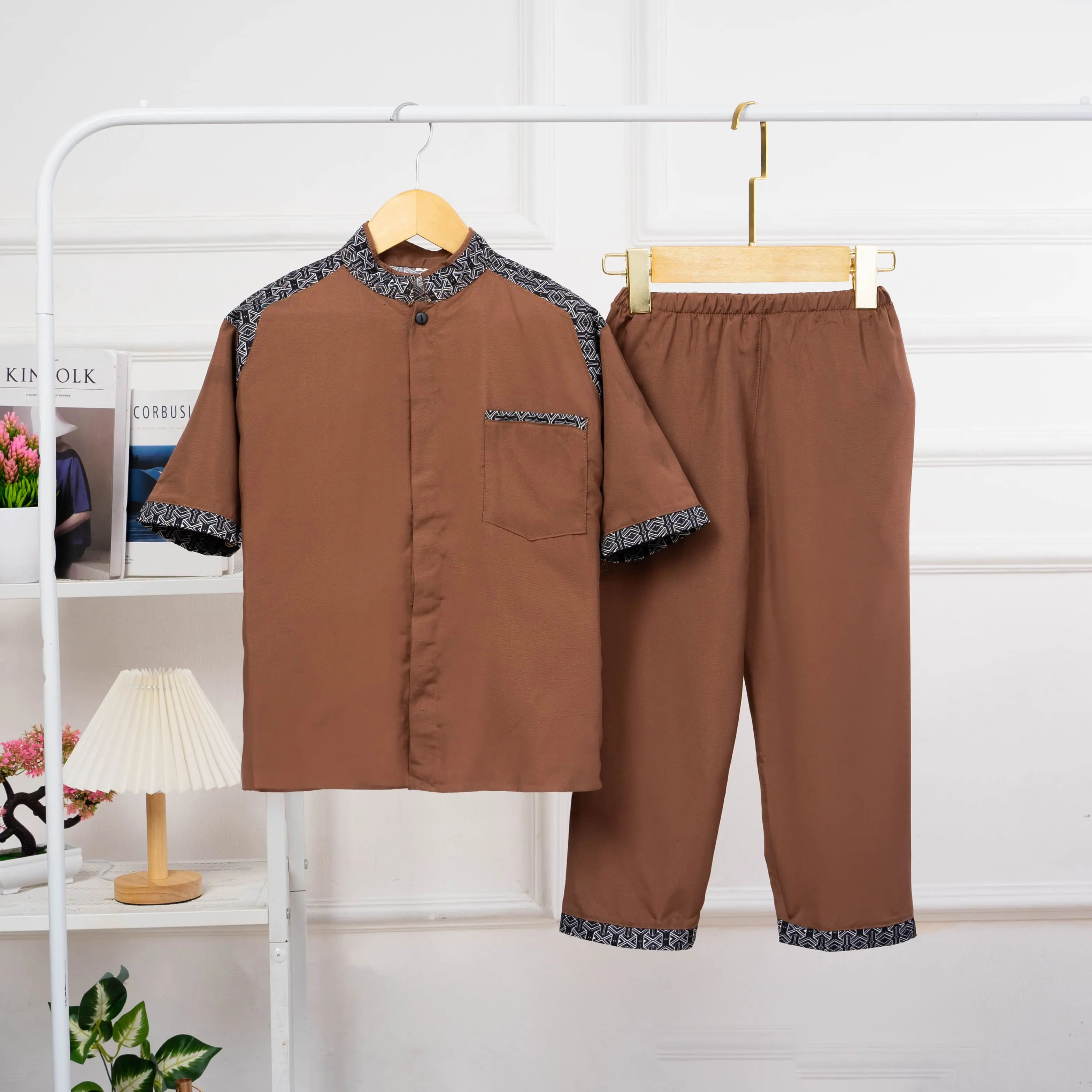 Baju Muslim Anak laki Koko Anak Laki Laki Setelan  Kurta Sarkoci Pakaian Ngaji