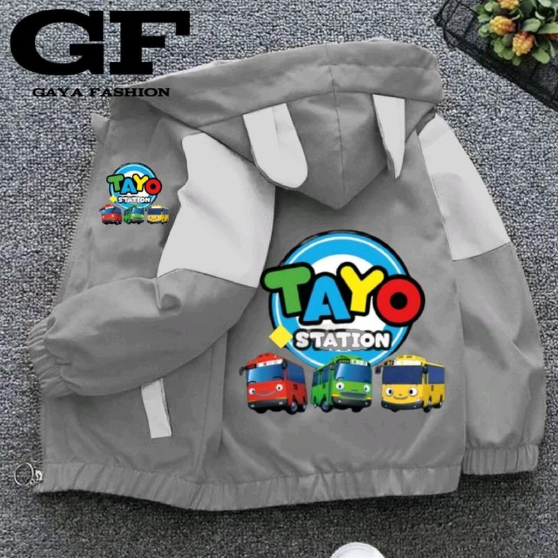 JAKET ANAK WATERPROOF BAHAN BERKUALITAS BERKARAKTER TAYO 8