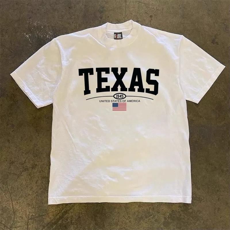 Áo Thun In Hình Vintage TEXAS Babytee Form Rộng Màu Trắng Cotton 250gsm Mềm Mịn - WETBABY