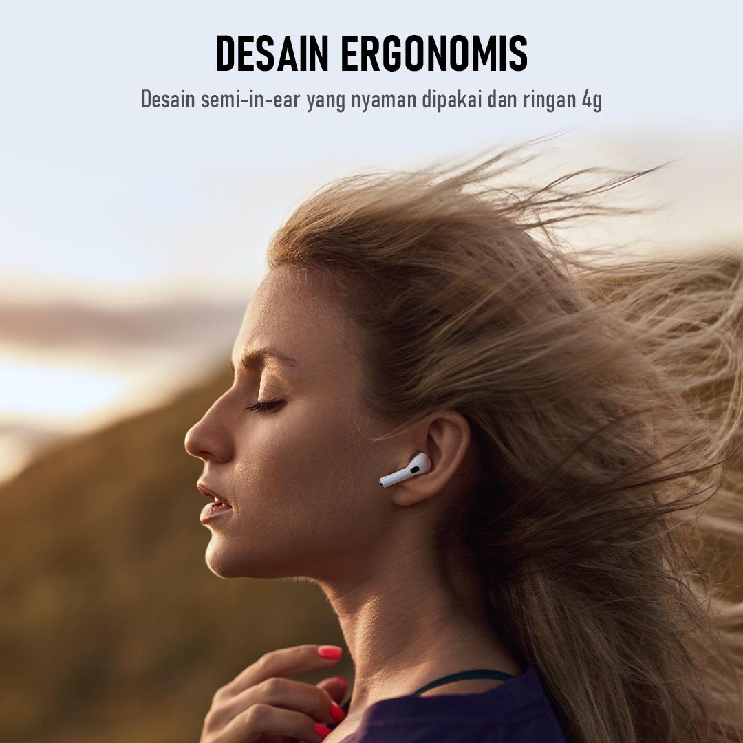 Paket Bundling TWS + Case - Robot TWS Wireless Earphone Airbuds New T50S dan case T50S Original BT 6.0 True Wireless Headset Bluetooth Earbuds IPX4 WaterProof - Garansi 1 Tahun [BISA COD]