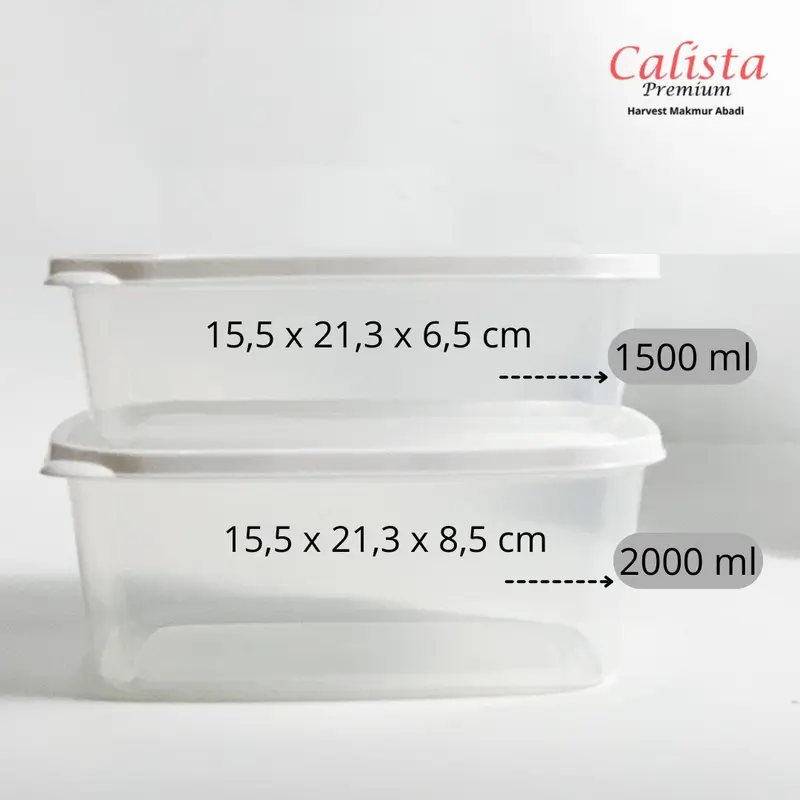 [UKURAN BESAR ] CALISTA UKURAN BESAR 2000ml 1500ml FOOD CONTAINER CALISTA PREMIUM SET WADAH PENYIMPANAN MAKAN SET ORIGINAL CALISTA INDONESIA 3