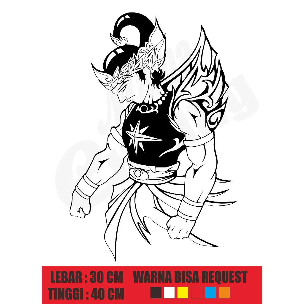 Cutting sticker stiker mobil stiker grandmax stiker mobil pick up stiker truck stiker wayang gatot koco
