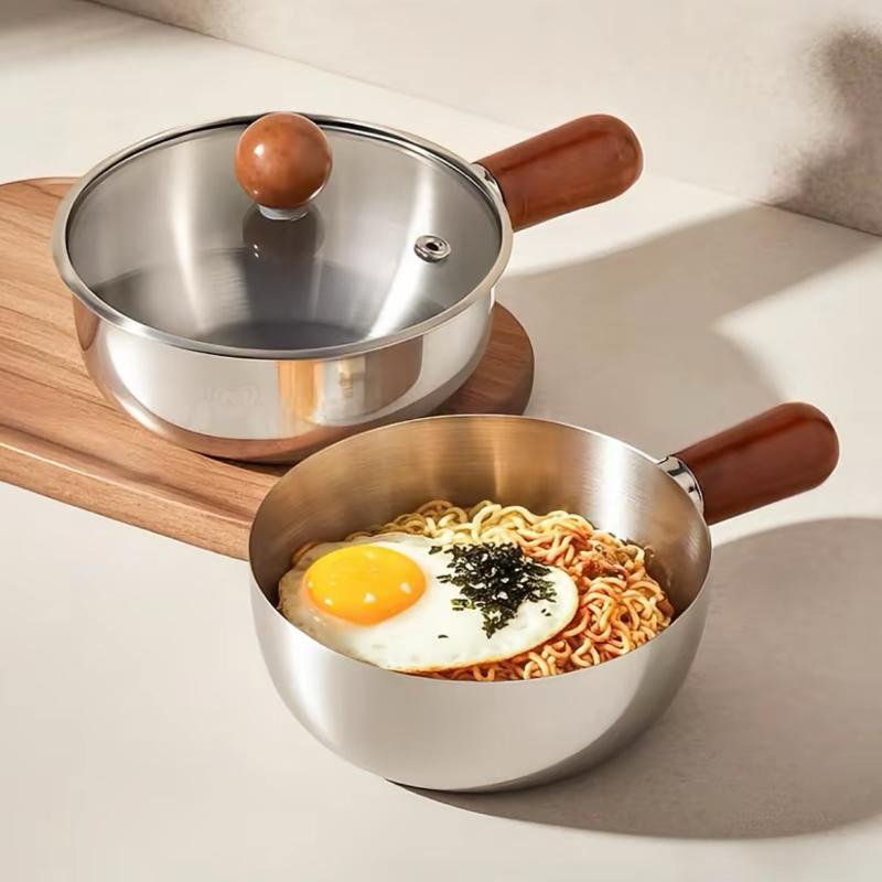 [Inox 304] Nồi mini 14cm cao cấp phù hợp nấu 1 gói mì, luộc trứng, nấu cháo, sữa