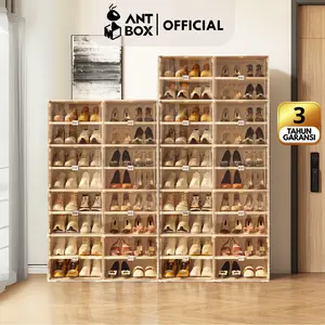 ANTBOX Lemari Sepatu 16-40 Pasang | Rak Sepatu Anak | Rak Sepatu Dewasa | Lemari Sepatu Lipat Minimalis dan Estetik | Storage Box