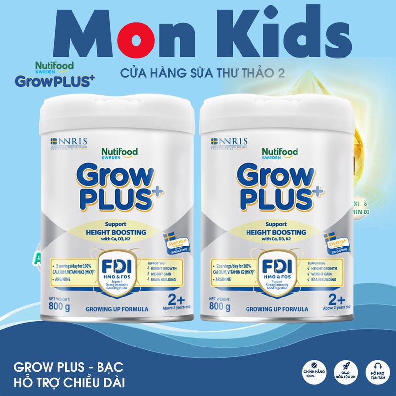 COMBO 2 LON SỮA Nutifood Sweden GrowPLUS+ Bạc 800g tất cả phiên bản