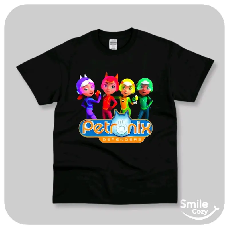 Kaos anak laki laki dan perempuan lengan pendek motif petronix gambar sablon populer pakaian t shirt baju katun premium usia 2 sampai 10 tahun fashion unisex kekinian viral terlaris 3