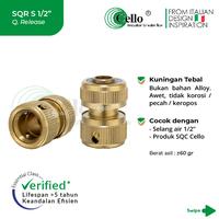 Gambar [Cello SQR 16mm x 14mm] Sambungan Konektor Selang Taman / Socket Connector Quick Release Hose - Kuningan/Brass dari Cello Sanitary Indonesia Kota Administrasi Jakarta Barat 1 Tokopedia