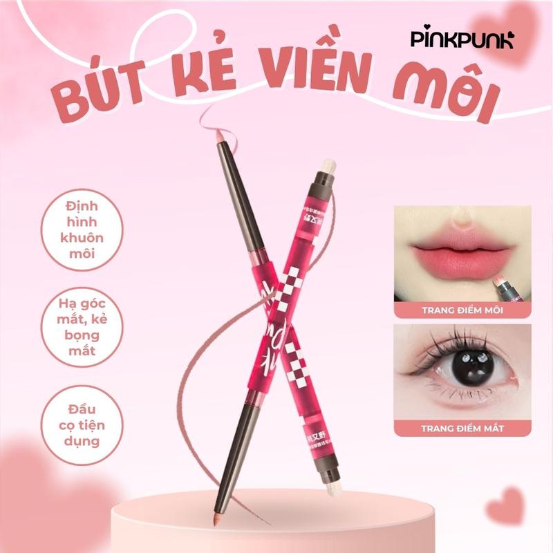   COD B  Bút Kẻ Viền Môi Đa Năng Pinkpunk Magic Line 4in1 – Kẻ Viền Môi Vẽ Bọng Mắt Mở Góc Mắt Tạo Khối Mũi  Mới Ra Màu 03 04  