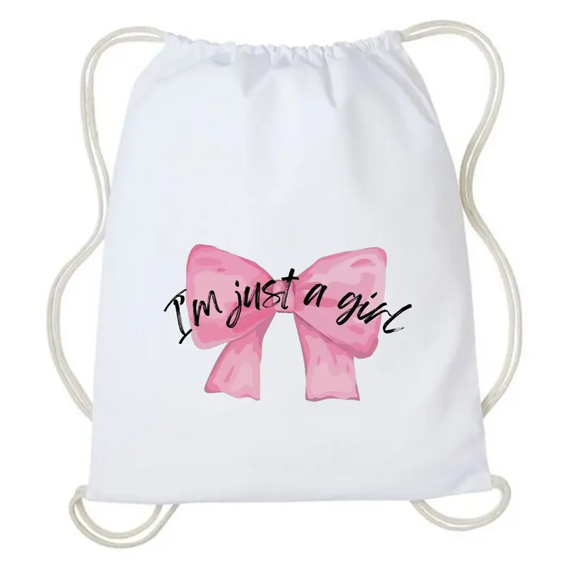 Tas Serut - Stringbag Kanvas Billie Eilish - Drawstring bag Multifungsi Wanita 0